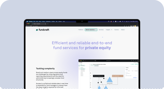 Card header with interface composit